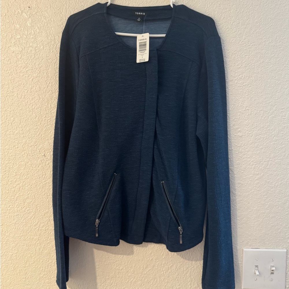 Torrid Deep Blue Zip-Up Jacket